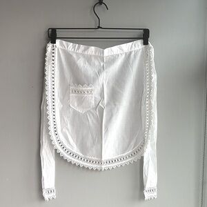 1950’s white cotton & lace apron